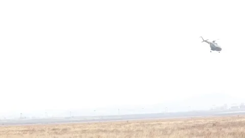 The helicopter in the air 4 Video stock 321248159