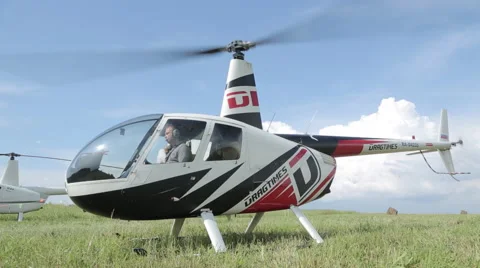 Helicopter up in the air Stock Footage 40083865