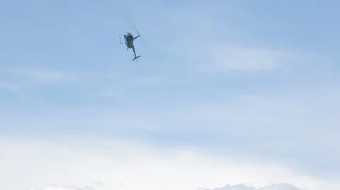 Helicopter in the air makes the bends Stock Footage 40272038