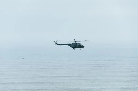 Helicopter in the air Stock Photos