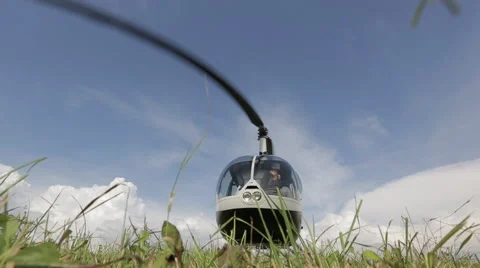 Helicopter up in the air propeller Stock Footage 40083857