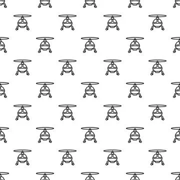 Helicopter aircraft seamless pattern background for transportation design Stock Illustration