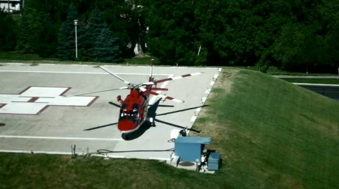 A helicopter ambulance in flight Stock Footage 772761