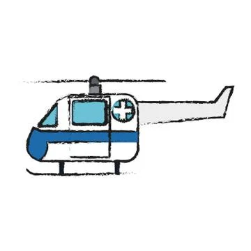 Helicopter ambulance icon Stock Illustration