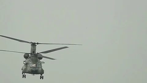 Helicopter approaching Stock Footage 82647525