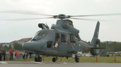 Helicopter Army and Public Unity Day Video stock 64326135