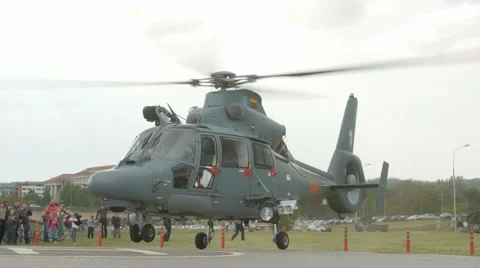 Helicopter Army and Public Unity Day Video stock 64327746