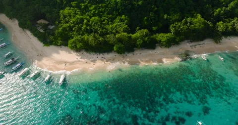 Helicopter Beach in El Nido, Philippines. Stock Footage 274369019