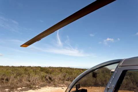 Helicopter blade and cabin Stock Photos