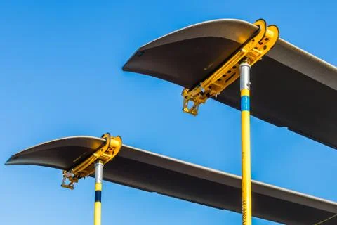 Helicopter Blade Holders Stock Photos