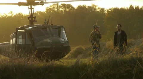 Helicopter Blades Winding Down Video stock 12532494