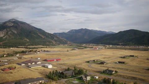 Helicopter Bundle Private AirPark Mountains TakeOff Stock Footage 221378334