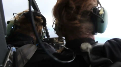 Helicopter cabin with pilot Stock-Footage 48652681