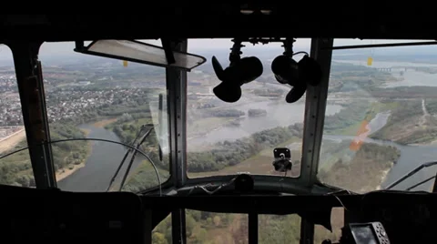 Helicopter cabine Stock Footage 34275934