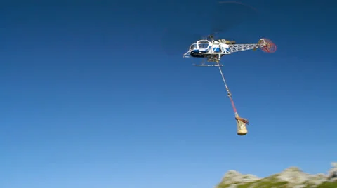Helicopter carrying cargo. Stock Footage 31951774