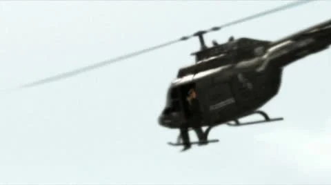 Helicopter chase 4 Stock Footage 10857131
