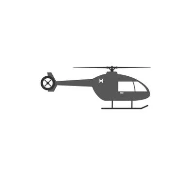 Helicopter, chopper icon. Vector illustration, flat design. Stock-Illustration