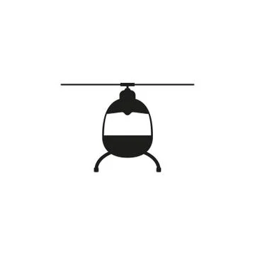 Helicopter, chopper icon. Vector illustration, flat design. Stock Illustration