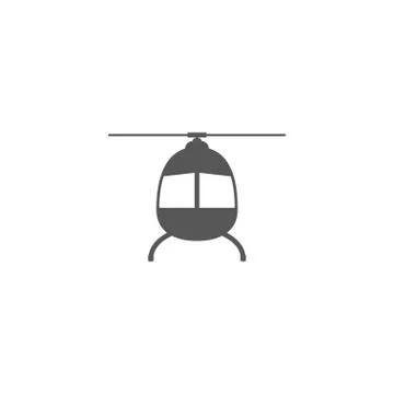 Helicopter, chopper icon. Vector illustration, flat design. Stock Illustration