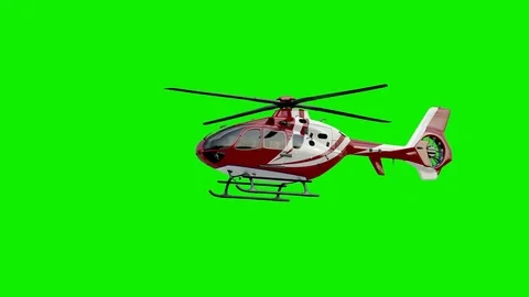 Helicopter on chromakey.Slow motion Stock Footage 77730800