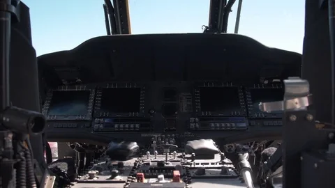 Helicopter Cockpit Stock Footage 80306183