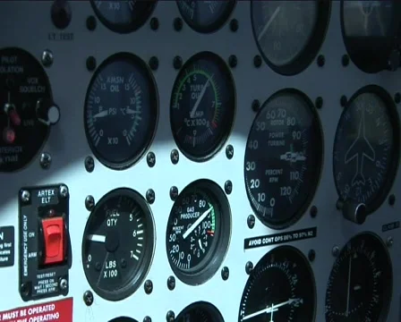 Helicopter cockpit instruments Stock Footage 650064