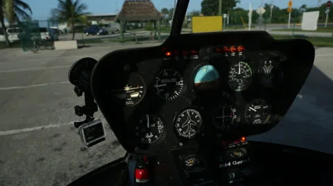 Helicopter Control Panel Stock Footage 27138391