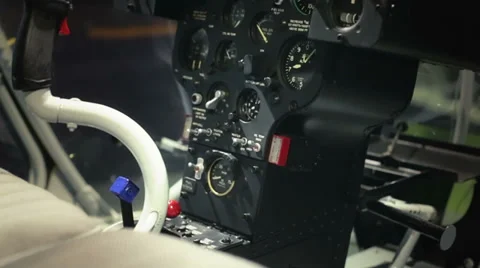 Helicopter control panel Stock Footage 38645875