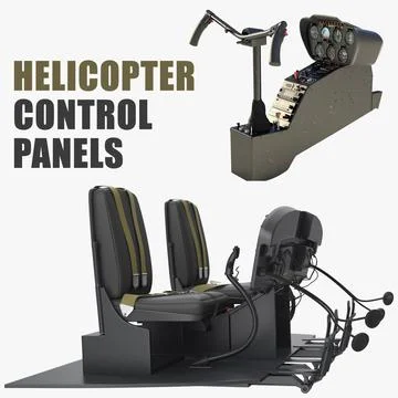 Helicopter Control Panels 3D Models Collection 3D Model