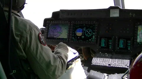 Helicopter controls (HD) k Stock Footage 704471