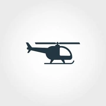 Helicopter creative icon. Simple element illustration. Helicopter concept symbol Stock Illustration
