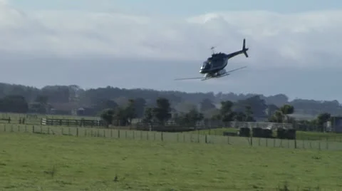 Helicopter crop dusting Stock Footage 11409644