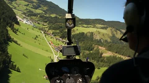 Helicopter curve Stock Footage 21658497