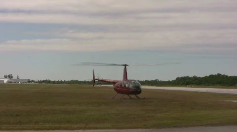 Helicopter departing Stock Footage 89015