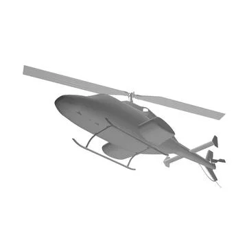 Helicopter detailed polygonal. Vector isolated on a white background. Adult Stock Illustration