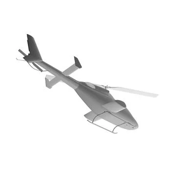 Helicopter detailed polygonal. Vector isolated on a white background. Adult Stock Illustration