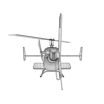 Helicopter detailed wireframe. Vector isolated on a white background. Adult Stock Illustration