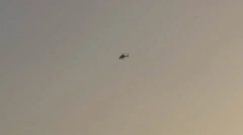 Helicopter in Distance Stock Footage 42472839