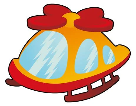 Helicopter in the drawing Stock Illustration