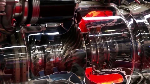 Helicopter engine close up Stock Footage 72286824