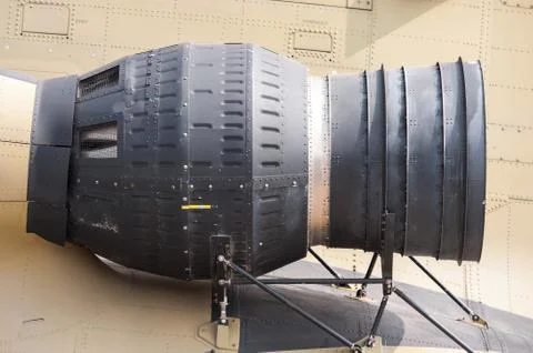 Helicopter engine exhaust pipe Stock Photos