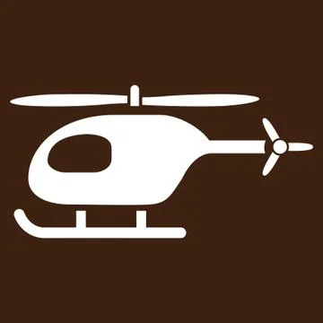 Helicopter Flat Icon Illustrazione stock