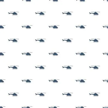 Helicopter flat icon seamless pattern background Stock Illustration