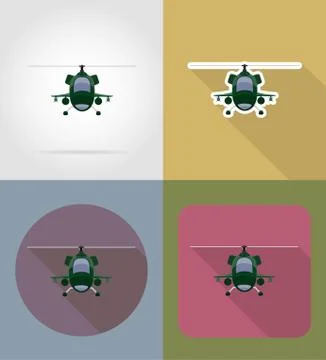 Helicopter flat icons vector illustration Illustrazione stock