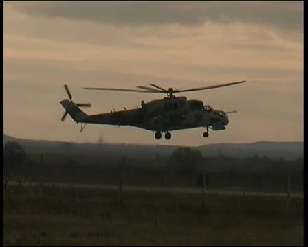 Helicopter flies Stock Footage 11025727