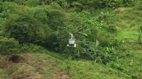 Helicopter flies over camera 2 Stock Footage 519996