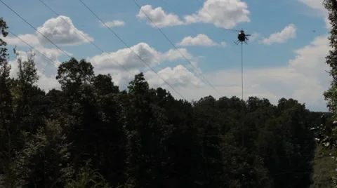 Helicopter flies overhead Stock Footage 41455930