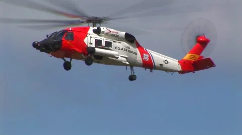Helicopter in flight close up Video stock 61894161