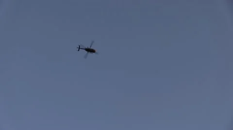 Helicopter in flight Stock Footage 22158893