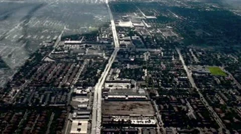 Helicopter flight over city Video stock 10595340